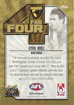 2011 Select AFL Champions - Fab Four Gold #FFG36 Cyril Rioli Back